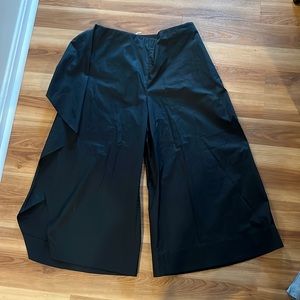 NWT COS Wide Leg Gaucho Trouser Pants Ruffle Cotton Size 10